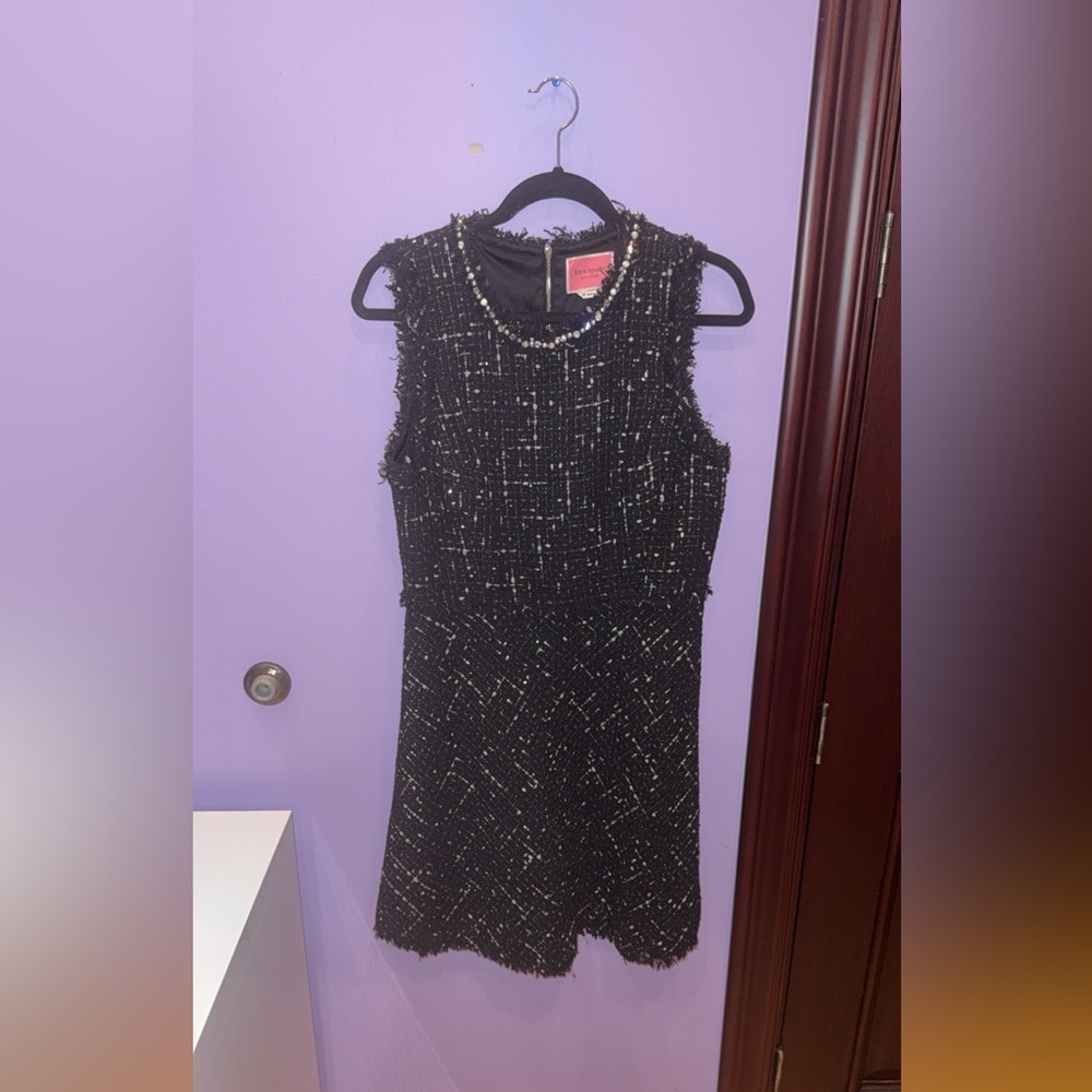 Kate Spade Black and White Tweed Mini Dress